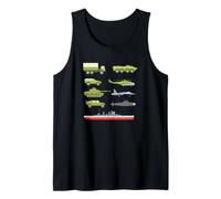 Vehículos Militares Tanques Aviones Amante Niños y Niñas Camiseta sin Mangas