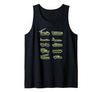 Vehículos Militares Tanques Aviones Amante Niños y Niñas Camiseta sin Mangas