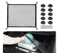 VEHIRIE Red de Maletero para Coche 80x60cm - Red Organizadora de Equipaje con 10 Anclajes de Amarre, Compatible con la Mayoría de Vehículos