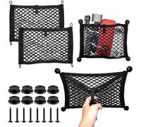 VEHIRIE Red Maletero De Coche 2 Pcs Set Camper Furgoneta Organizador Coche para Autocaravanas con 8 Tornillos De Fijación para El Interior del Coche, Camper, RV, Barcos, Van, Casa 36.5 x 25 cm
