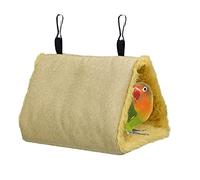 Vehomy Hamaca de invierno cálida para pájaros, loros, columpio, esponjosa, cama para dormir, loro, escondite, cobertizo para pájaros, casa para cacatúas, periquitos, hámster, gris africano, hurón, S