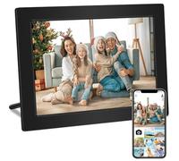 Veidoo Marco de Foto Digital WiFi, Pantalla Táctil de 10 Pulgadas, 32 GB Memoria, Rotación Automática, Música/Video/Calendario/Reloj, Fotos y Videos a través Frameo, Regalo para la Familia(Negro)