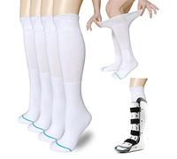 VEIGIKE - Calcetines ortopédicos para botas de caminar, 4 pares (8 unidades), unisex, blanco, talla M/L (hasta la 13-15), para diabéticos y edema