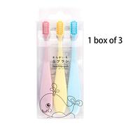 VEILTRON 3 unids/Set Dulce Color Caramelo ni?os Cepillo de Dientes Antideslizante Mango graso Cabeza Peque?a cerdas Suaves ni?os Entrenamiento Cepillo de Dientes Cuidado bucal