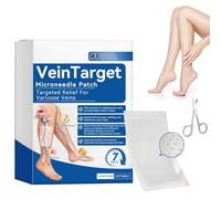 Vein Target Parche de Microagujas, 4 Unidades 2026 Parches Avanzados para Venas Varicosas, Vein Target Parche con Microagujas para Venas Varicosas, Tratamiento Natural para Piernas con Tijeras
