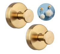 VEINARDYL 2 pes Ganchos con Ventosa, Acero inoxidable Gancho para toallas de ducha extraíble, Toallero sin taladro Para baño, puerta de cristal, pared Para ropa resistente de 7 kg - Forma de O