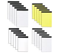 VEINARDYL 20 paquetes Blocs de notas legales, 15,2 x 10,1 x 12,7 x 7,6 cm pequeños Blocs de notas al por mayor Para material de oficina Papel rayado ancho Bloc de notas en blanco Dalfor School