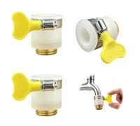 VEINARDYL - 3 adaptadores universales para manguera de grifo, rosca macho de 1/2 pulgada, conector ajustable para grifo de fregadero de cocina de 15 a 26 mm de diámetro exterior, compatible con