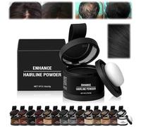 Veinsgrain Hair Color,Veinsgrain Root Cover Up,Veinsgrain Hair Powder,Veinsgrain Hair Touch Up,Veins Grain Hairline Powder,Enhance Hairline Powder for Women Men (03 Black, 1)