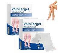 VeinTarget - Parche de microdartos, tratamiento avanzado de venas varicosas para piernas, alivia las molestias, ingredientes naturales para todo tipo de piel (2 cajas)