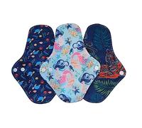 Veintitrés Compresa reutilizable Compresas higiénicas ecológicas Toallita menstrual Período Incontinencia Toallas sanitarias de bambú lavables Tamaño 18X23 cm