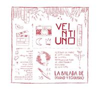 Veintiuno - La balada de Delirio y Equilibrio (LP) Color Rojo Marmoleado + Postal Firmada [Vinilo]
