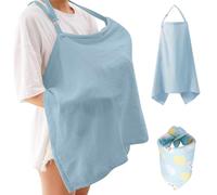 Veiteibe Pañuelo de lactancia para viajes, bufanda de lactancia con correa ajustable, delantal de lactancia muselina con babero para bebé, protección de lactancia para mamá, regalos para madre