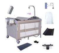 Veitoalioy Cuna Colecho Bebe Next to me, Equipado con mosquiteros de Lujo, Cuna Viaje Plegable Multifuncional para, Ruedas móviles y una Gran Cesta de Almacenamiento (6602 Grey)