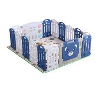 Veitoalioy Parque Infantil Bebe, Parque de Juegos para Bebes Plegable Interiores Exteriores, Centro de Actividades Infantiles con Espuma Anticolisión, Corralito Bebe Grande Niños (14+2)