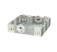 Veitoalioy Parque Infantil Bebe, Parque de Juegos para Bebes Plegable Interiores Exteriores, Centro de Actividades Infantiles con Espuma Anticolisión, Corralito Bebe Grande Niños (Y 16+2)