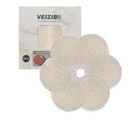 VEIZIBEE Manteles Individuales or Posavasos,Almohadilla de café Mesa de Redondos Salvamanteles Individuales de Encaje,Lavables,Antideslizantes,Cocina,Mesa de Comedor,Estilo Europeo (Leche, 18cm)