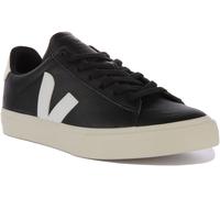Veja Campo Chromefree Ante De Cuero Lace Up Trainer Blanco Negro Hombre EU 39-46