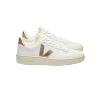 Veja Fair Trade - Sneakers mujer - V-10 Prime Extra-White Platine de Algodón - Talla 39 - Blanco Blanco 39