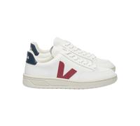 Veja Fair Trade - Zapatillas y Sneakers - V-12 Leather Extra-White_Marsala_Nautico , de Cuero - Blanco Blanco 41
