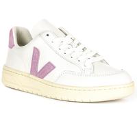 VEJA V-12 Zapatillas De Cuero Logo Bajo Mujer Negro Blanco EU 36-42