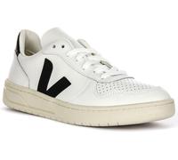 Veja V10 Cuero Zapatillas De Entrenamiento Para Mujeres Blancas Negras UK 3 - 8