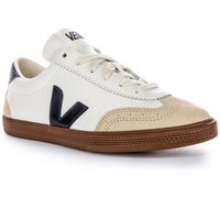 Veja Volley Lace Up Inspired Canvas Mujer Trainer En Blanco Azul EU 36-42