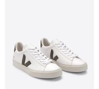 VEJA Zapatillas con cordones de piel CAMPO CHROMEFREE. Color Blanco + Caqui