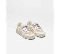 VEJA Zapatillas deportivas de piel Small V-10. Color blanco/rosa