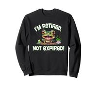 Vejez Estoy Jubilado No caducado Rana Sapo Humorístico Diversión Sudadera