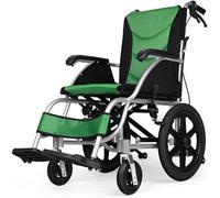 VejiA Máquina de desplazamiento de silla de ruedas móvil cómoda y ligera de aleación de aluminio para exteriores con frenos de mano de bloqueo, máquin