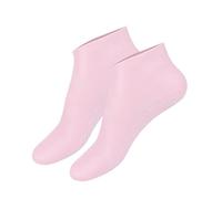 vejtmcc Calcetines de gel de silicona hidratantes, calcetines de aloe, calcetines de pedicura para reparar pies secos, talón y suavizar la piel áspera, calcetines de cerveza para hombre (rosa, talla