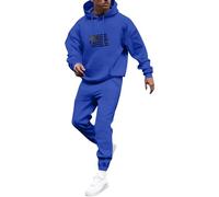 vejtmcc Chándal para hombre, 2 piezas, juego de traje de jogging con bolsillos, bloque de color, sudaderas con capucha, pantalones con pantalones, traje deportivo holgado hip hop unisex, pantalones