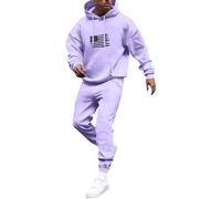vejtmcc Chándal para hombre, 2 piezas, juego de traje de jogging con bolsillos, bloque de color, sudaderas con capucha, pantalones con pantalones, traje deportivo holgado hip hop unisex, pantalones