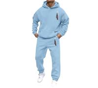 vejtmcc Chándal para hombre de un solo color, corte regular, 100% poliéster, traje de ocio con cintura elástica y prácticos bolsillos laterales, chándal para correr, gimnasio, correr, traje deportivo