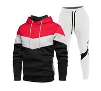 vejtmcc Conjunto de chándal para hombre de 2 piezas con capucha, conjuntos de chándal masculinos delgados con cremallera completa, chaqueta de moda, traje de verano, ropa de verano, traje de manga