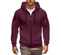 vejtmcc Sudadera con capucha para hombre, chaqueta con capucha con cremallera, oversized, sudadera con capucha, sudadera monocolor, chaqueta de entretiempo, abrigo con capucha, chaqueta deportiva