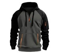 vejtmcc Sudadera con capucha para hombre con cremallera, sudadera de manga larga, corte ajustado, sudadera con capucha para entrenamiento, mezcla de algodón de alta calidad, chaqueta de entretiempo M