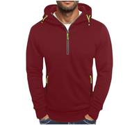 vejtmcc Sudadera con capucha para hombre, sudadera con cremallera grande, sudadera de un solo color, sudadera para gimnasio, ropa de trabajo, ropa de hombre, sudadera con capucha, ropa de invierno