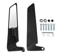 VekAuto 1 Juego de Espejos Retrovisores para Motocicleta Manillar Universal Ajustable de Aleación de Aluminio Negro Forma Poligonal M8/M10