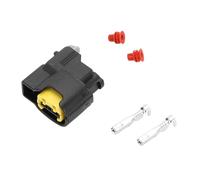 VekAuto 2 Conector De Bobina De Encendido De 2 Pines Adecuado Para Hyundai Y para Kia, Kit De Enchufe, Conector De Terminal De Cable Hembra Negro De Plástico De La Serie 2 Mm Impermeable