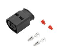 VekAuto 2 Conector De Cableado De Coche De 2 Pines Kit De Enchufe Compatible Para Mercedes-Benz, Impermeable Serie De Plástico Negro Hembra De Terminal De Cable De 3.5 Mm
