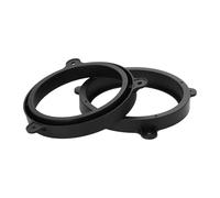 VekAuto 2 Pcs Anillo Espaciador De Altavoz Adaptador De Tweeter Para Subaru Forester 2008-2018 Impermeable Para 6.5'' ABS Negro Frontal
