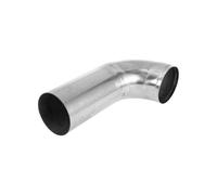 VekAuto 70mm/2.76" OD Codo De Tubo De Escape Extendido Tubo De Escape 1mm/0.04" Boca Plana Bilateral Pulido 200mm/7.87"(L) 90 Grados