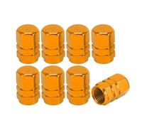 VekAuto 8 Tapas De Válvula De Neumático Dorado Universal Aluminio | Tamaño: 17x10mm, Antigolpes, Resistente Al Desgaste, Impermeable, Para Benz, Para Honda, Para Toyota, Para BMW, Para VW
