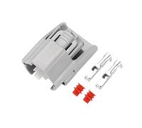 VekAuto Conector De Inyector De Combustible De 2 Pines Adecuado Para Toyota, Kit De Enchufe, Conector De Terminal De Cable Hembra Gris De Plástico De La Serie Impermeable De 2 mm
