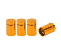 VekAuto Tapas Válvula Neumático Tono Dorado 4 Piezas Aleación Aluminio | 11X17Mm, Diámetro Interior 9Mm, Anti Choque, Anillo De Goma, Para Benz, Para Honda, Para Lexus, Para Toyota