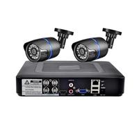 VEKELETE Kit de Sistema de Seguridad con cámara CCTV de 5MP y 1080P, Lente HD AHD de 3,6 mm, 8/4 Canales DVR, Resistente al Agua(2T,2PCS 1080P CAM)