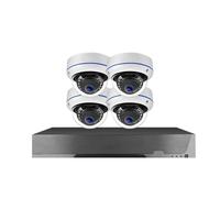 VEKELETE Sistema de cámara Domo IP Tuya Ultra HD de 5 MP y 8 Canales PoE, NVR 4K, Kit de vigilancia de Seguridad CCTV con Audio Impermeable for Exteriores.(1T,4K 8CH NVR 4PCS CAM_AU Plug)