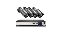 VEKELETE Sistema de cámaras de Seguridad CCTV H.265 4K con grabación de Audio IP66 for Exteriores, Impermeable, cámara IP de 8 MP, Kit de videovigilancia PoE(2T,8CH NVR x4 Cameras)